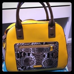 Vera Bradley leather purse with shoulder strap